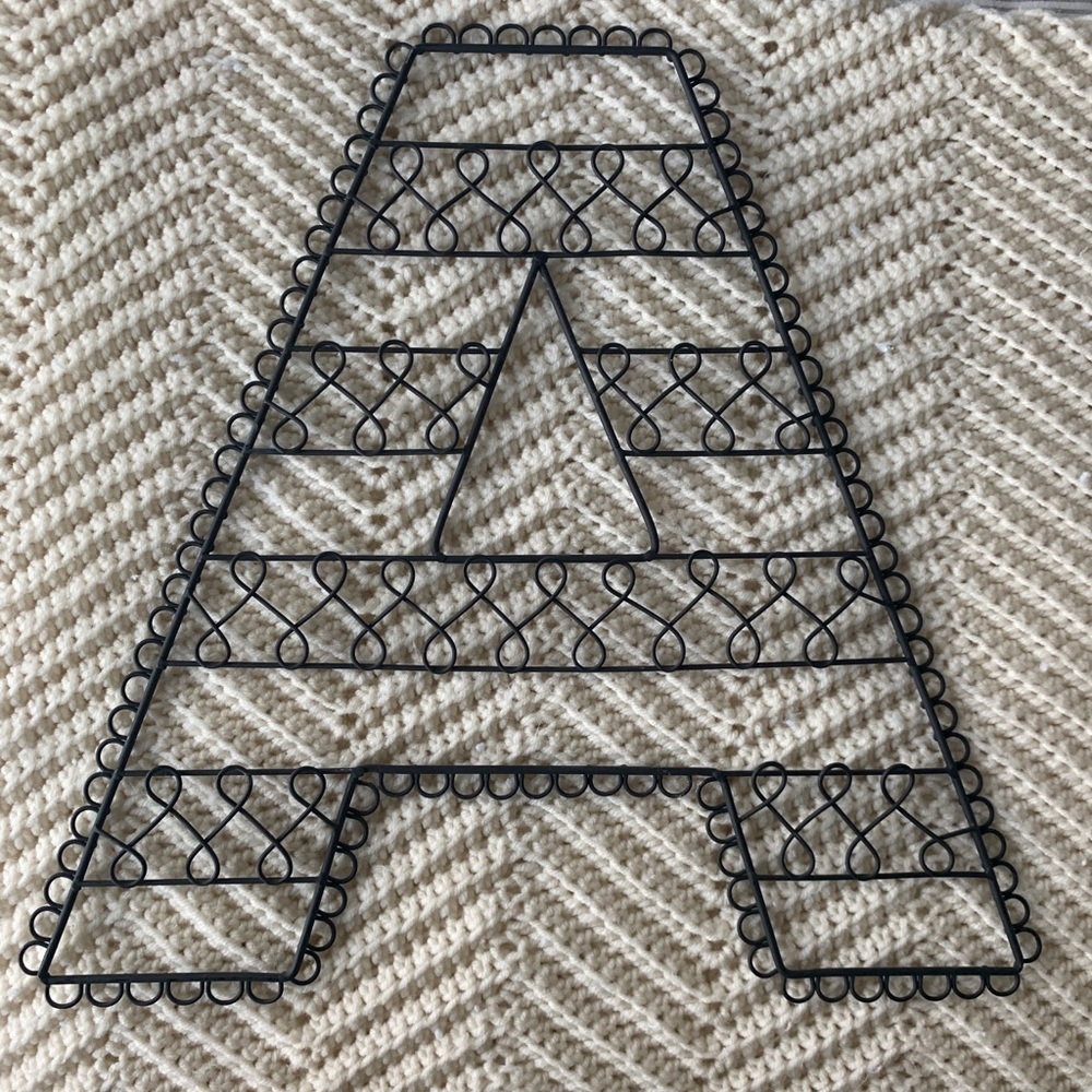 Pottery Barn “A” Wire Wall Hanging